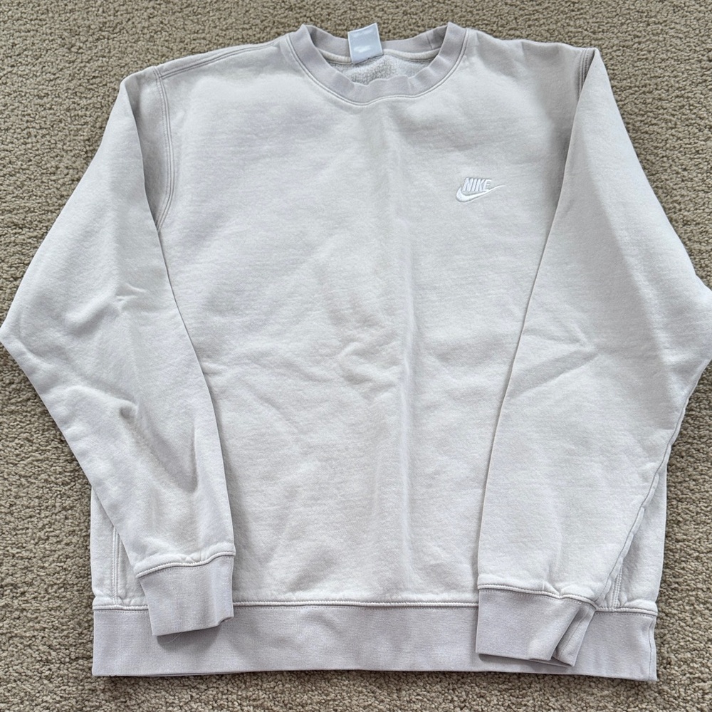 Nike Men's Off-White Crewneck Sweater